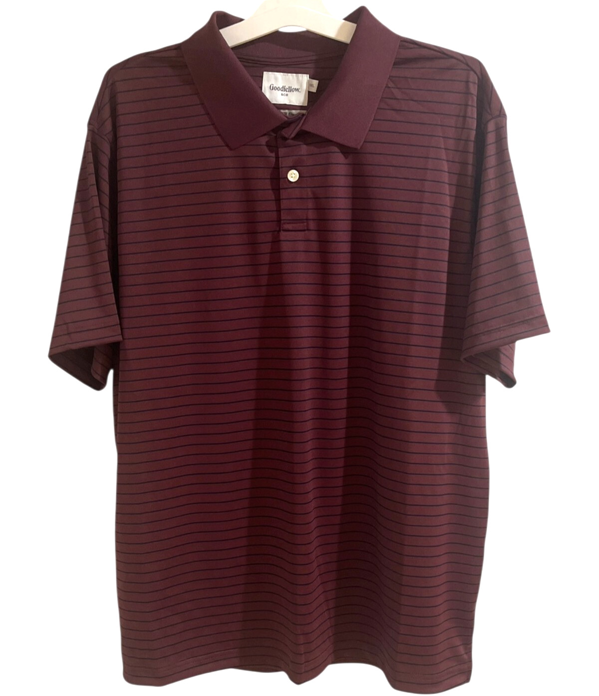 Goodfellow & Co Men’s XXL Golf Polo Short Sleeve Collared Shirt Burgundy – NEW