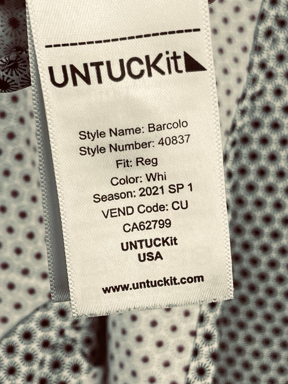 UNTUCKit Performance Stretch Shirt BARCOLO Short Sleeve Button Up Men’s XL EUC