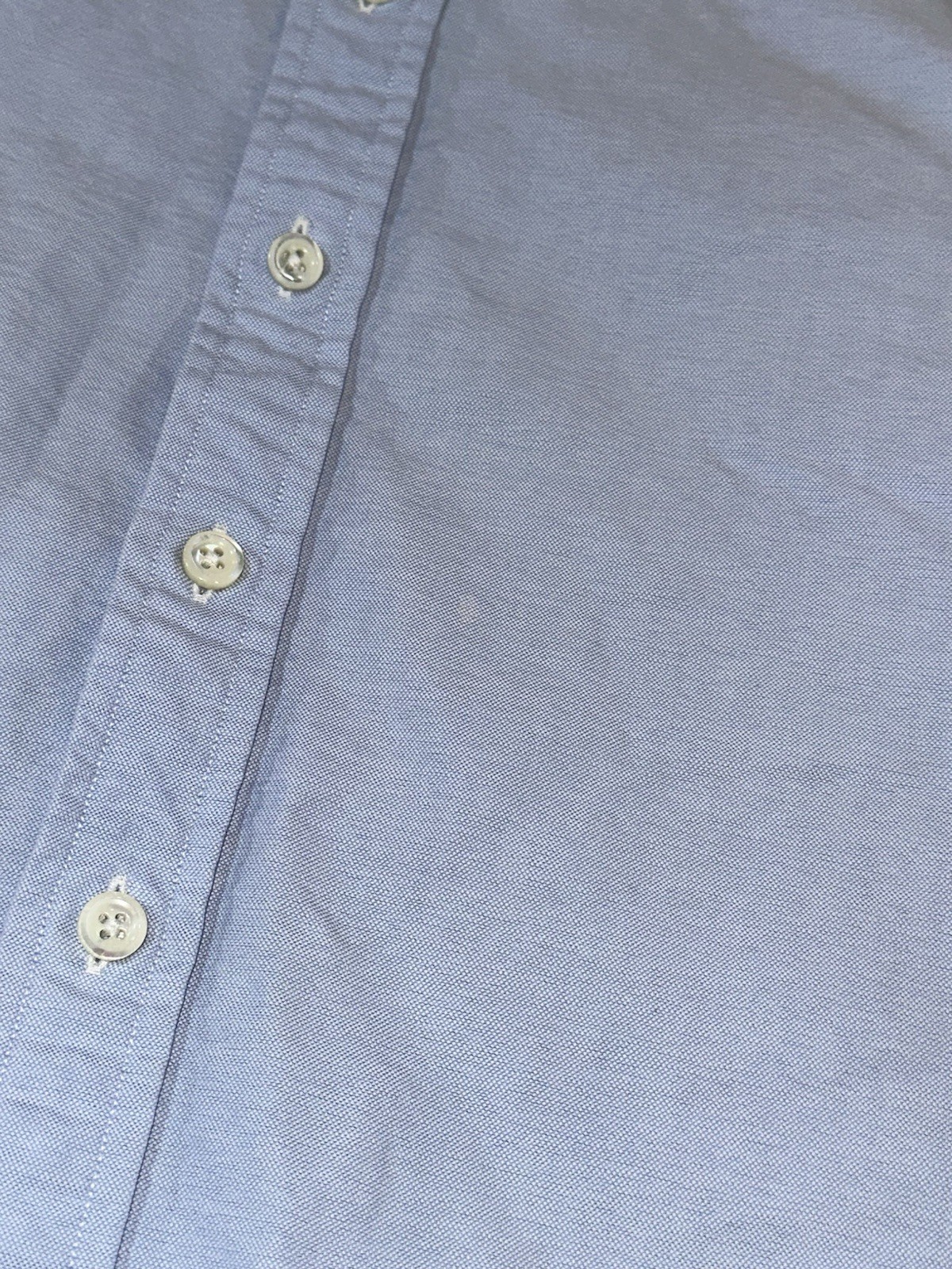 Proper Cloth Blue Solid Button Down Shirt Cotton, Medium, Preppy, Casual, Work