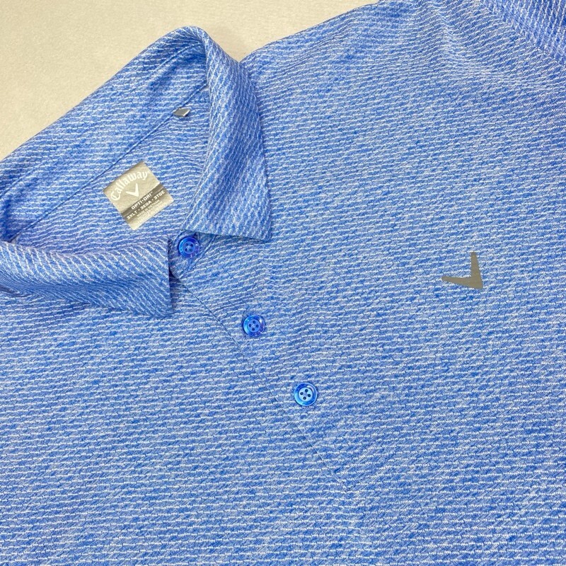 Callaway Opti-Dri Polo Shirt Men’s 3XLT Blue Heathered Golf Casual 10148