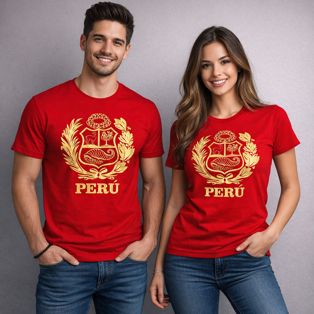 Peru Coat of Arms Graphic Tee | Authentic Peruvian Cotton | Patriotic Shirt PERU