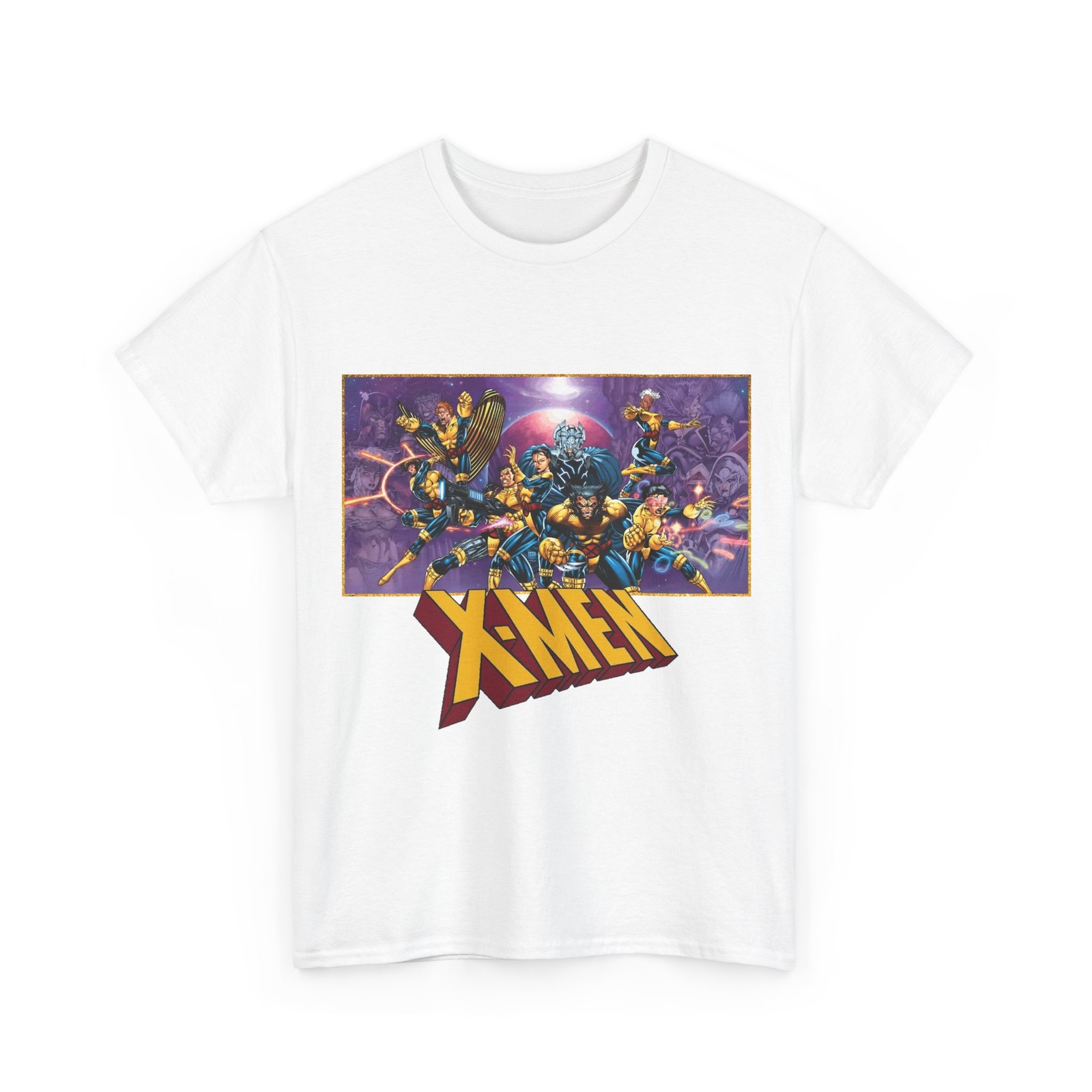 X-Men T-Shirt Marvel Comics Jim Lee Art Wolverine Storm Gambit Vintage-Style Tee