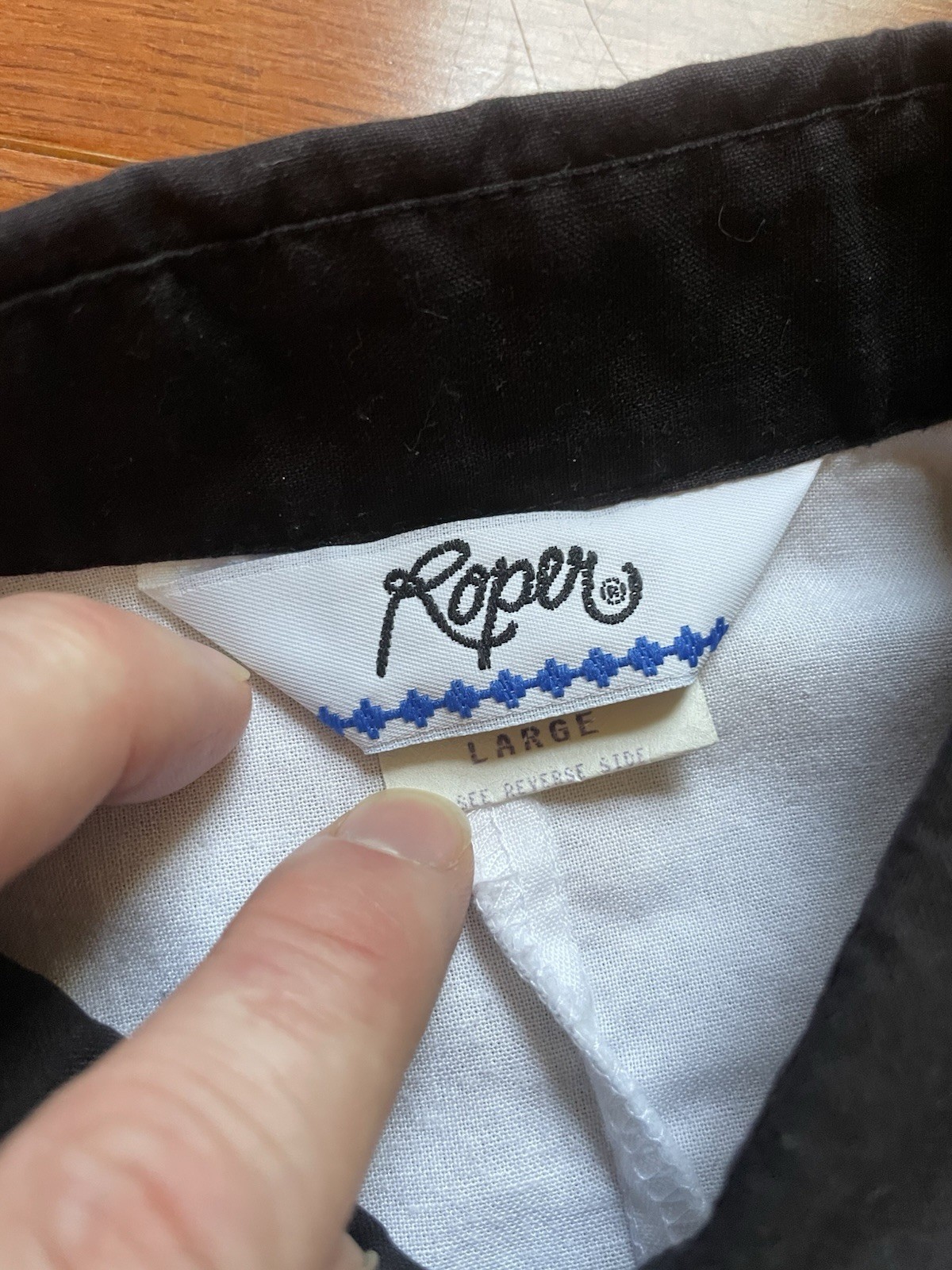 Vintage Roper Western Shirt Mens Large Button Up Printed Cowboy Rodeo USA Made