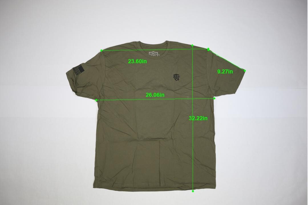Shield Republic Mens Green Short Sleeve Firearm Flag Print Graphic T-Shirt 3XL