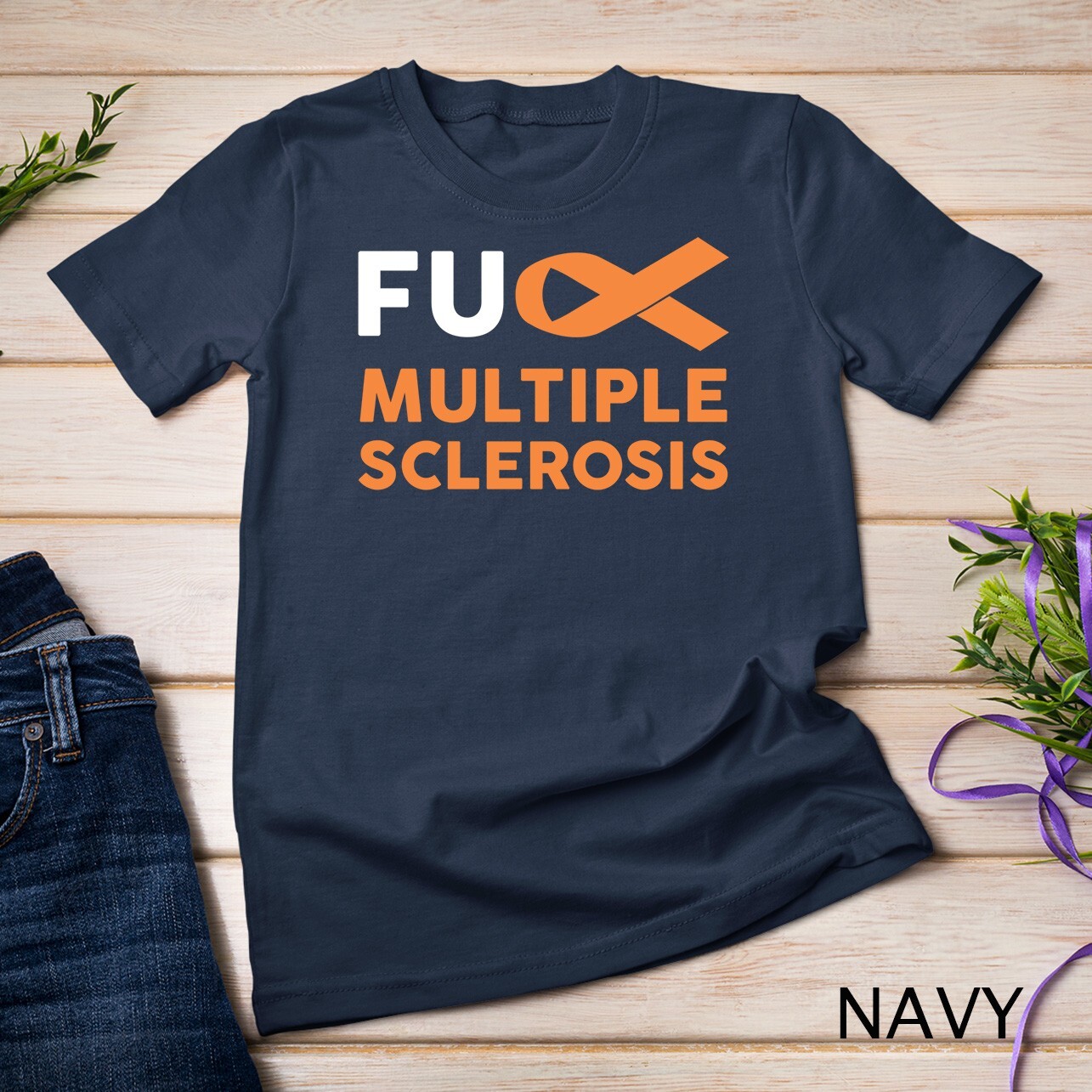 Support Survivor Gift – MS Multiple Sclerosis Awareness Unisex T-shirt
