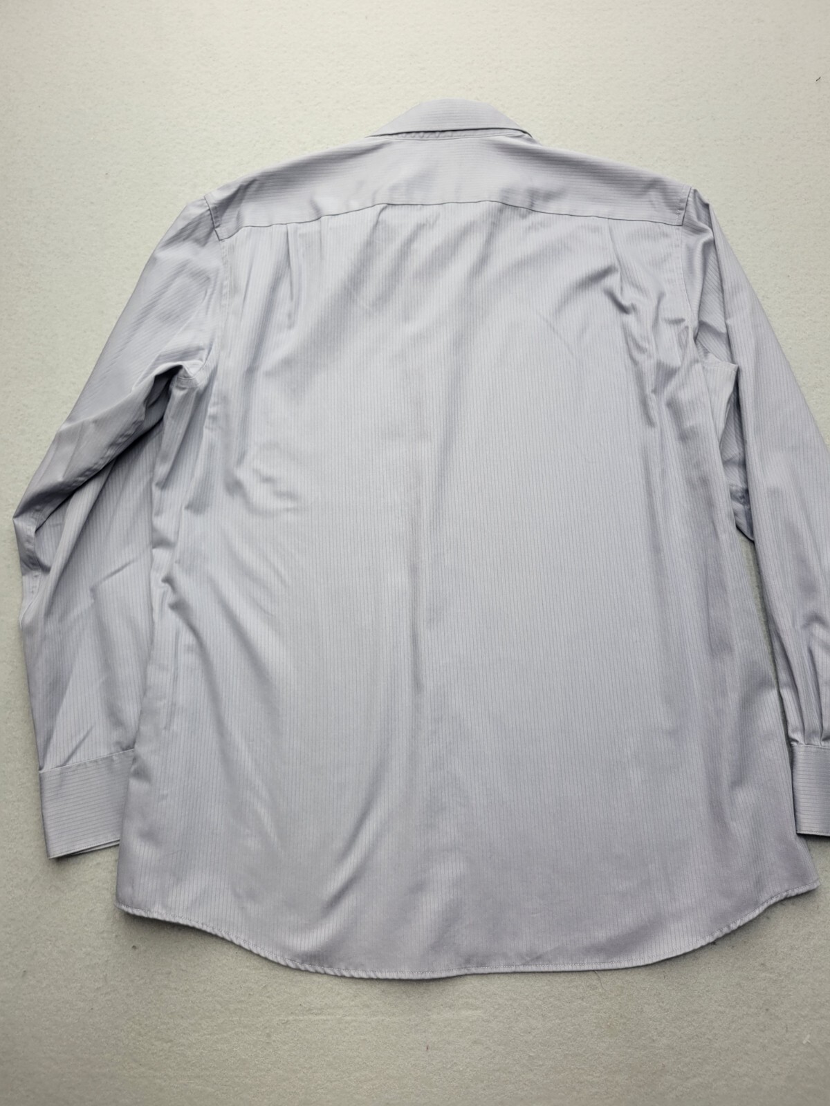 Claiborne Men Button-Up 16 1/2 34-35 Gray Slim 100% Cotton Long Sleeve China