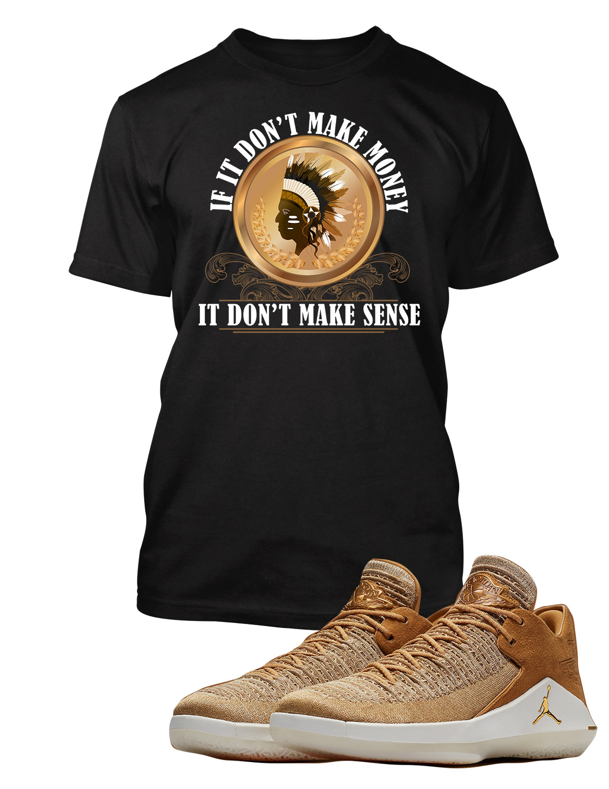 Men Streetwear Chieftain Graphic Sneaker Tee Shirt To Match J32 Low Harvest Shoe