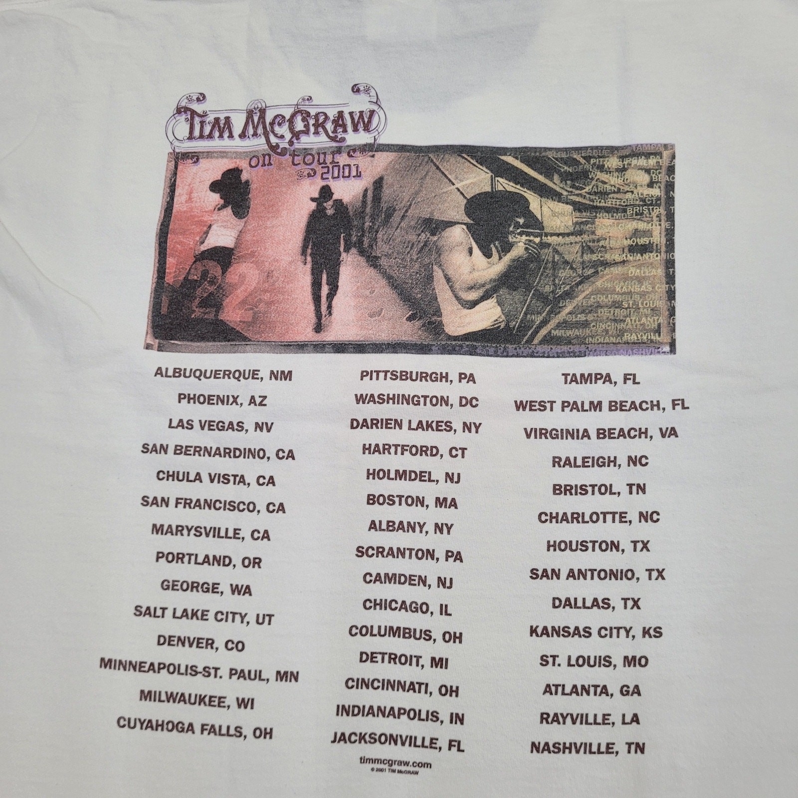 Vintage 2001 Tim-Mcgraw Shirt M/L 21×27 Set-This-Circus-Down