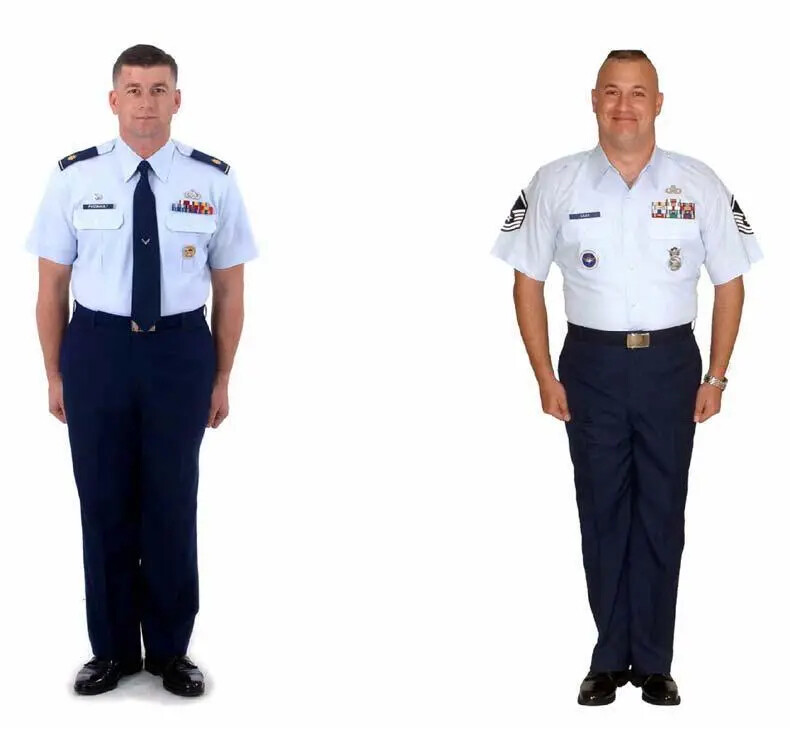 NEW 2024 AIR FORCE USAF SHIRT MENS SHORT SLEEVE DRESS BLUE UNIFORM ALL SIZES