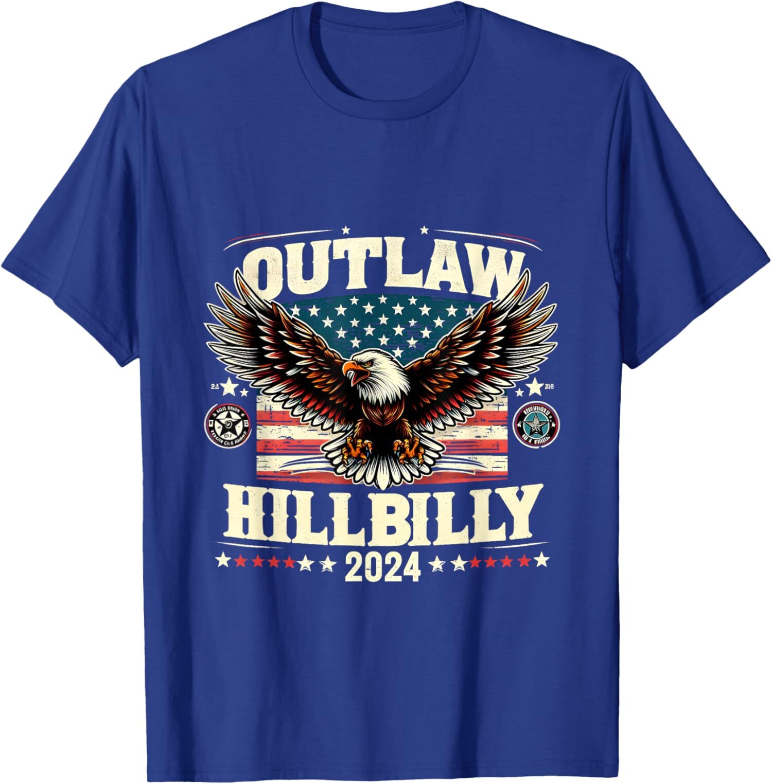 Outlaw Hillbilly 2024 Election Retro Eagle Military Unisex T-Shirt