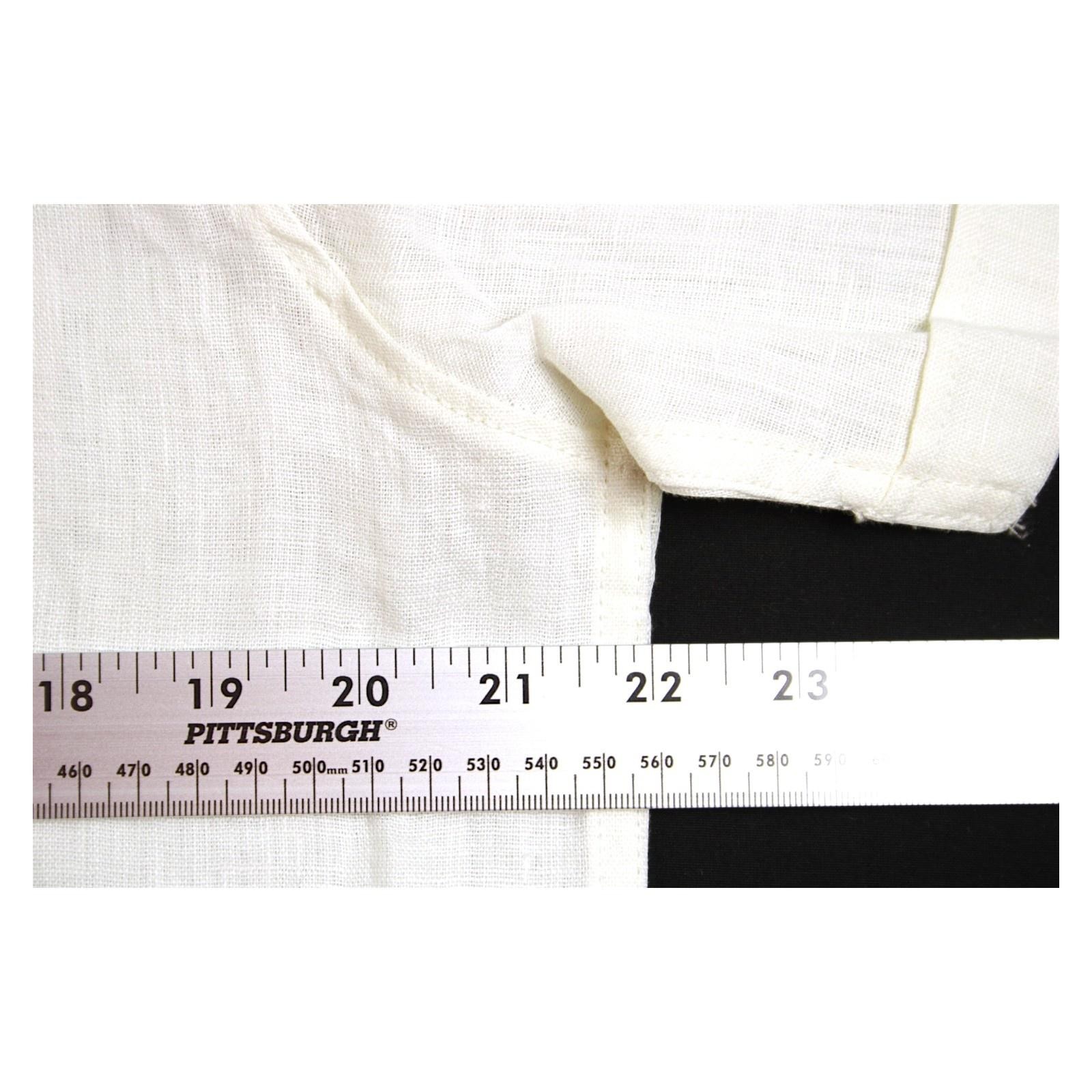 Ike Behar Shirt Mens M Ivory 100% Linen Short Sleeve Button Front $95 NEW