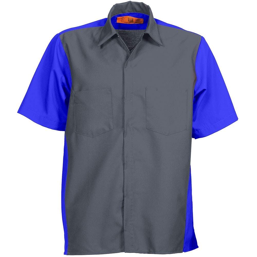 NEW Reed Work Shirts Two Tone Crew Button Down Mechanic Technician Auto Uniform