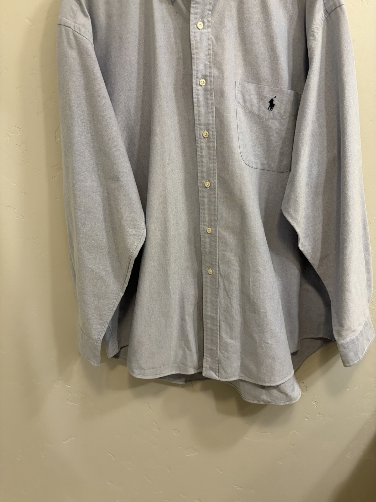 Ralph Lauren Men’s Size XL Tall Classic Fit Blue Oxford Button-Down Shirt