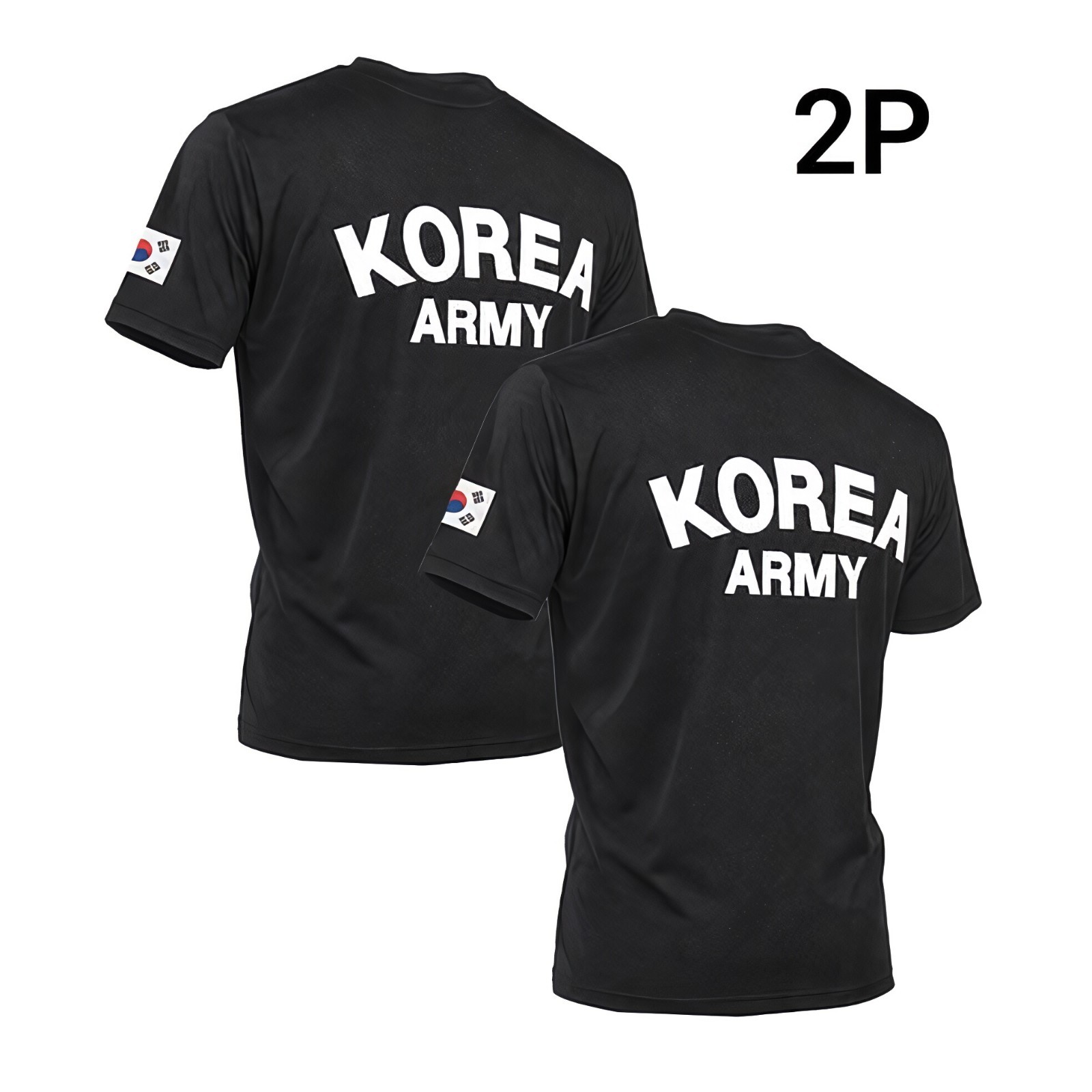 Mililab ROKA Korea Army Cooling Short Sleeve T-Shirt 2-Pack korean