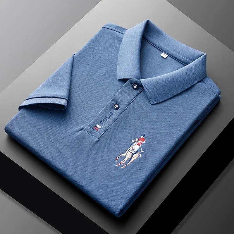 Men’s Summer Embroidered Polo Shirt Luxury Fashion Top Short Sleeve T-Shirt