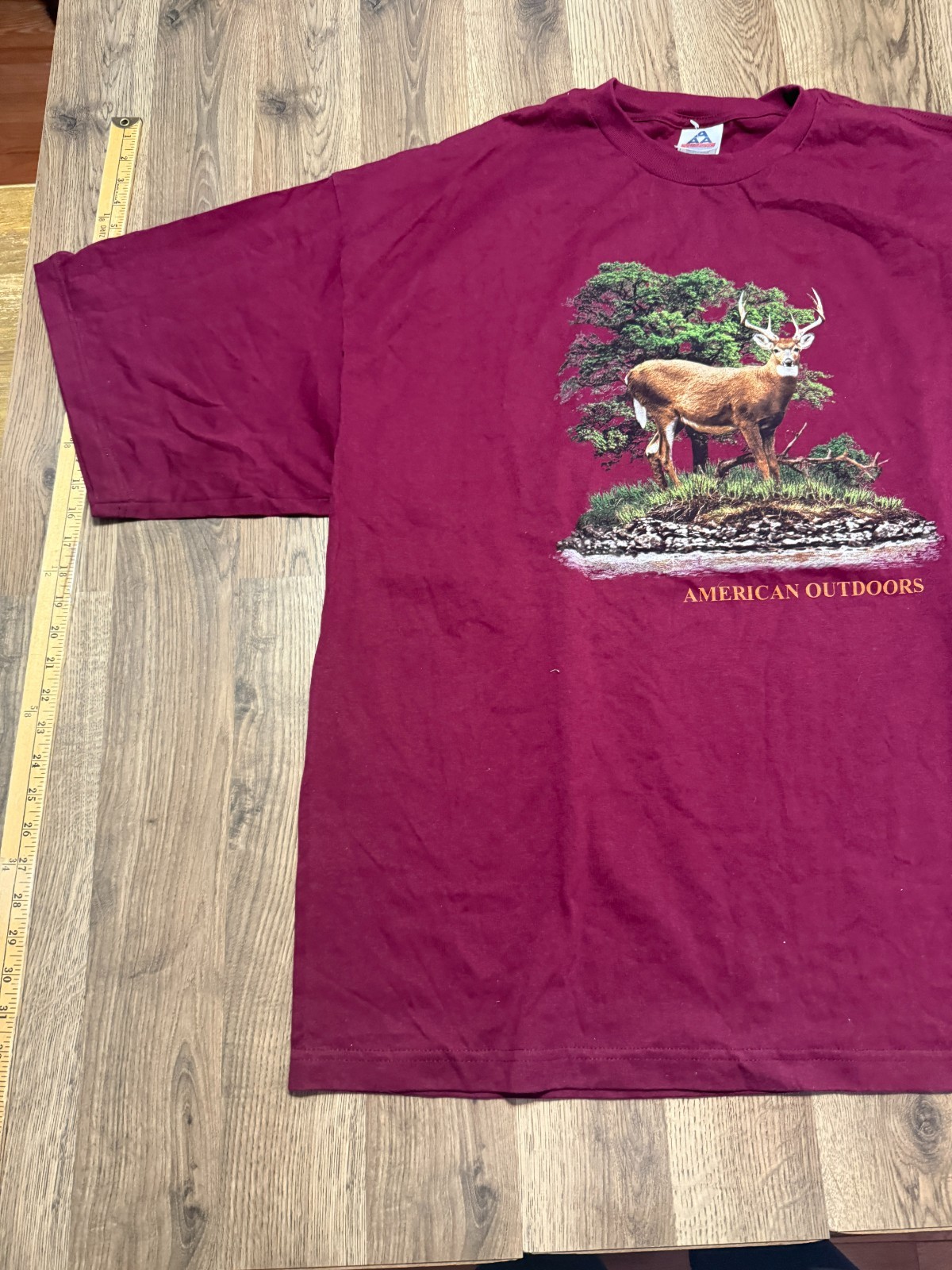 Alstyle Apparel & Activewear Shirts Men’s Size 4XL Maroon American Outdoors Deer