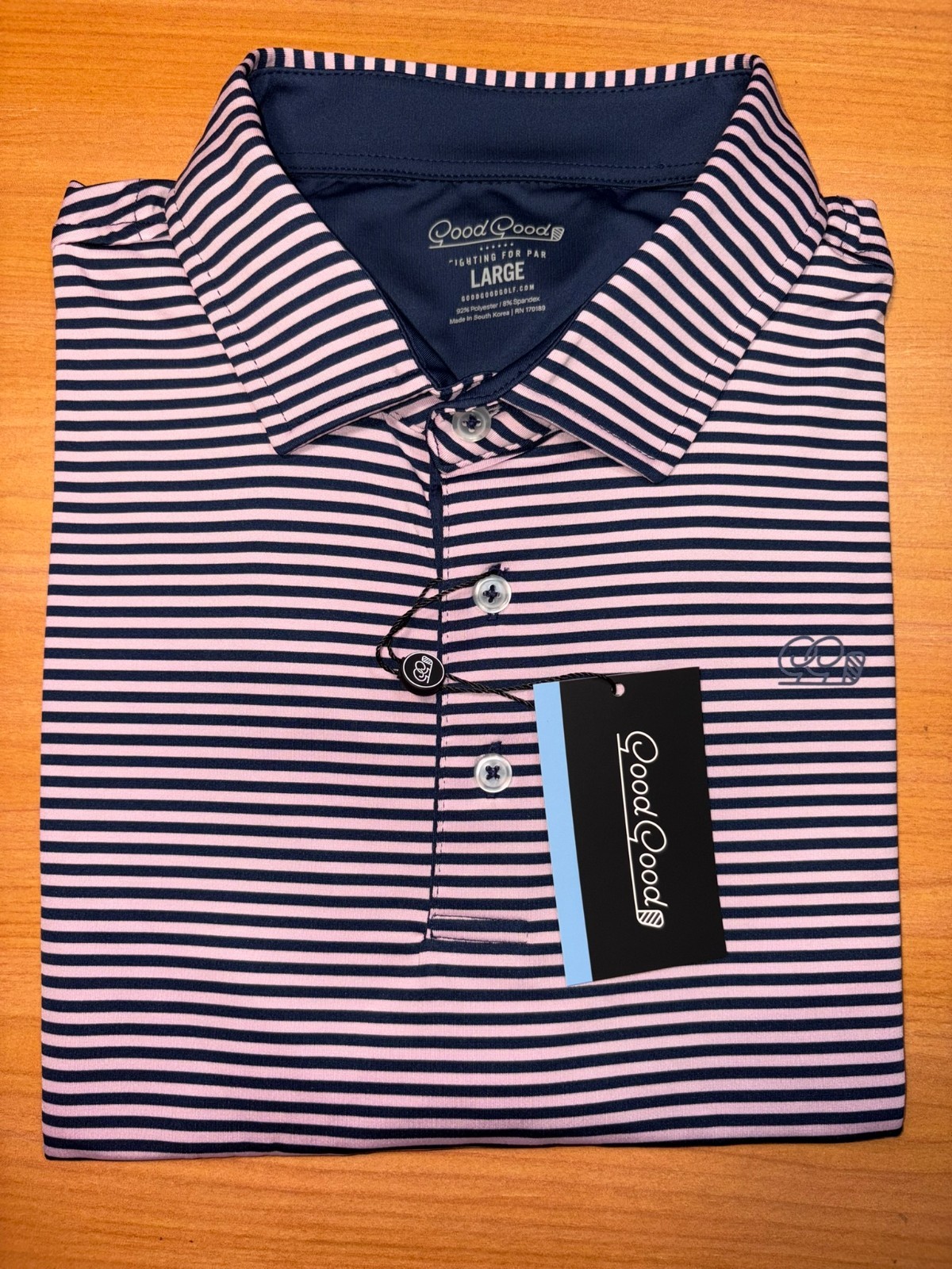 Good Good Polo Par Pink Polo- Best Golf Performance Polo sz L