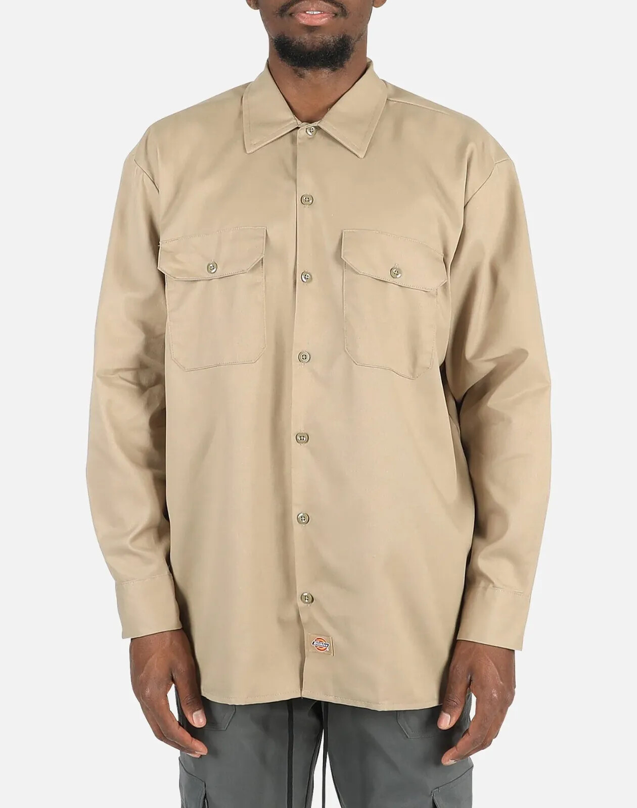 MENS DICKIES 574 LONG-SLEEVE TWILL WORK SHIRT
