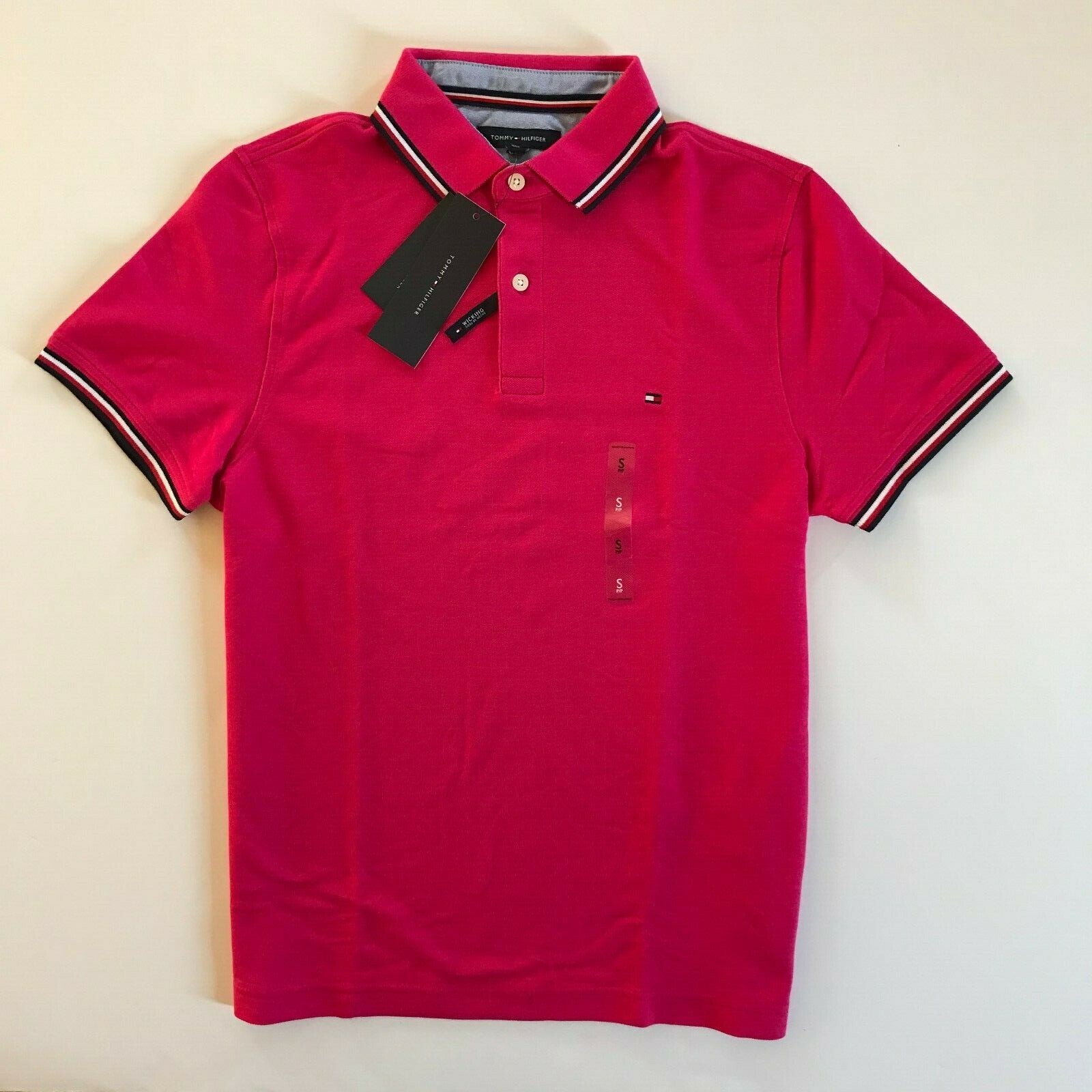NWT Tommy Hilfiger Men’s Wicking Performance Pique Solid Short Sleeve Polo Shirt