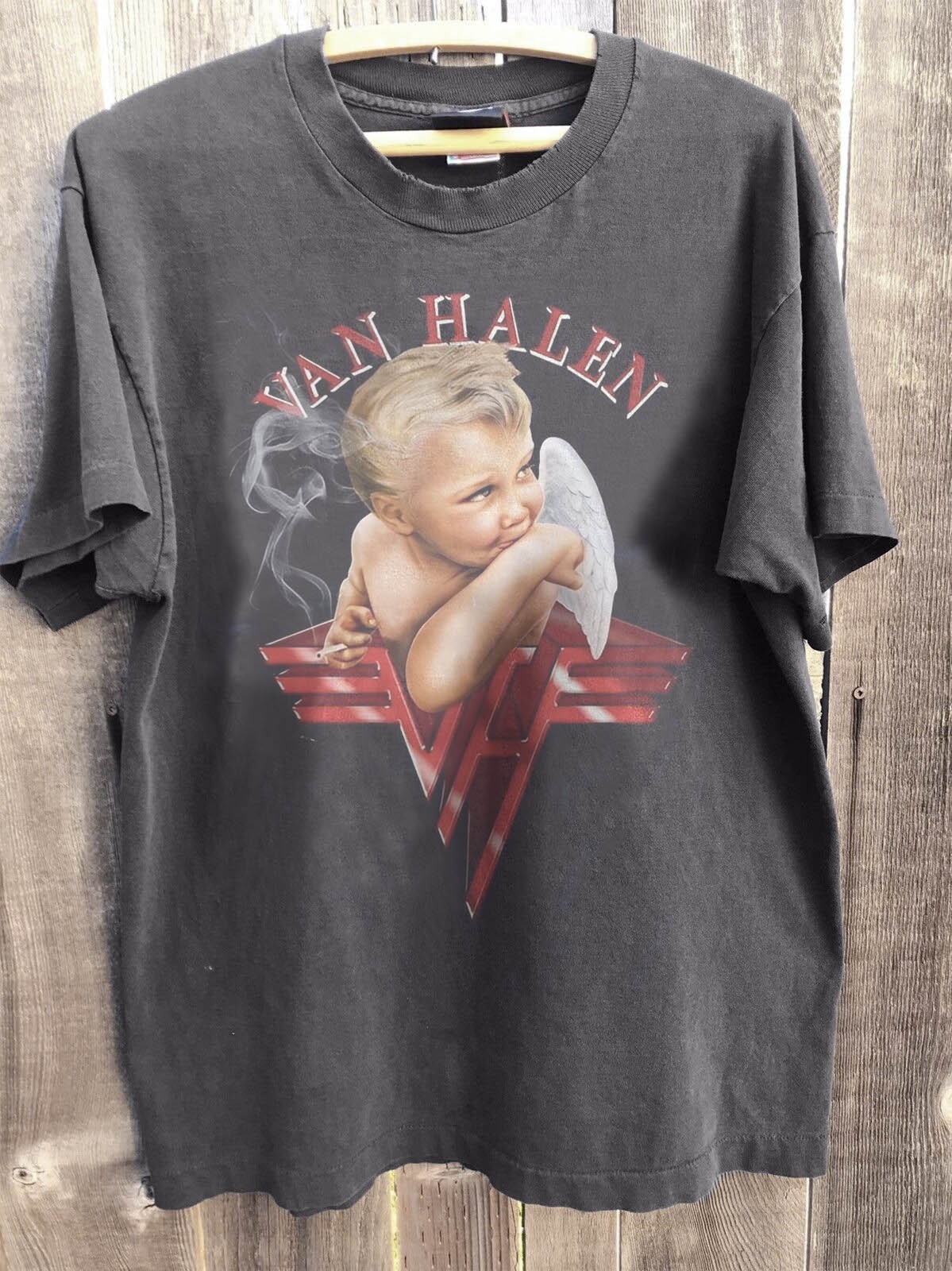 Van Halen 1984 Classic Rock Album Graphic T-Shirt Charcoal S-5XL