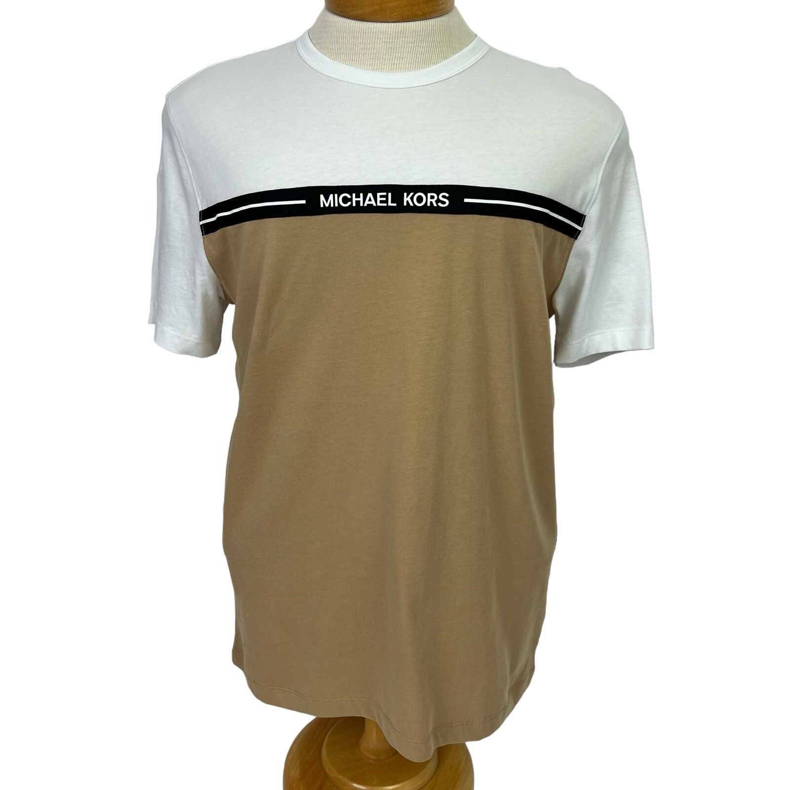 Michael Kors Men’s Crew Neck Shirt Sz Medium Multi Colors Short Sleeves MSRP $69