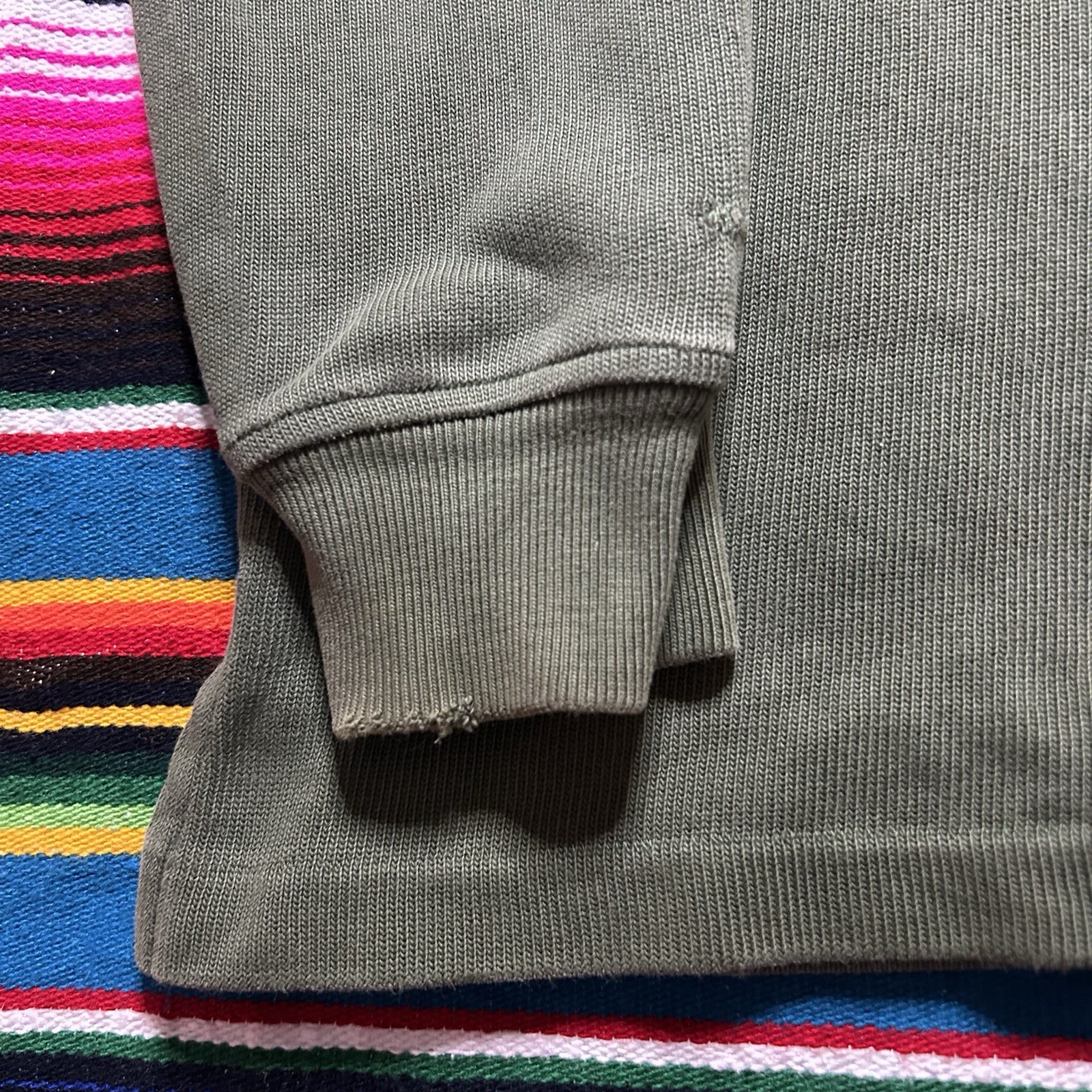 Polo Ralph Lauren 1/2 Zip Rugby Shirt Large Corduroy Collar Long Sleeve Pockets