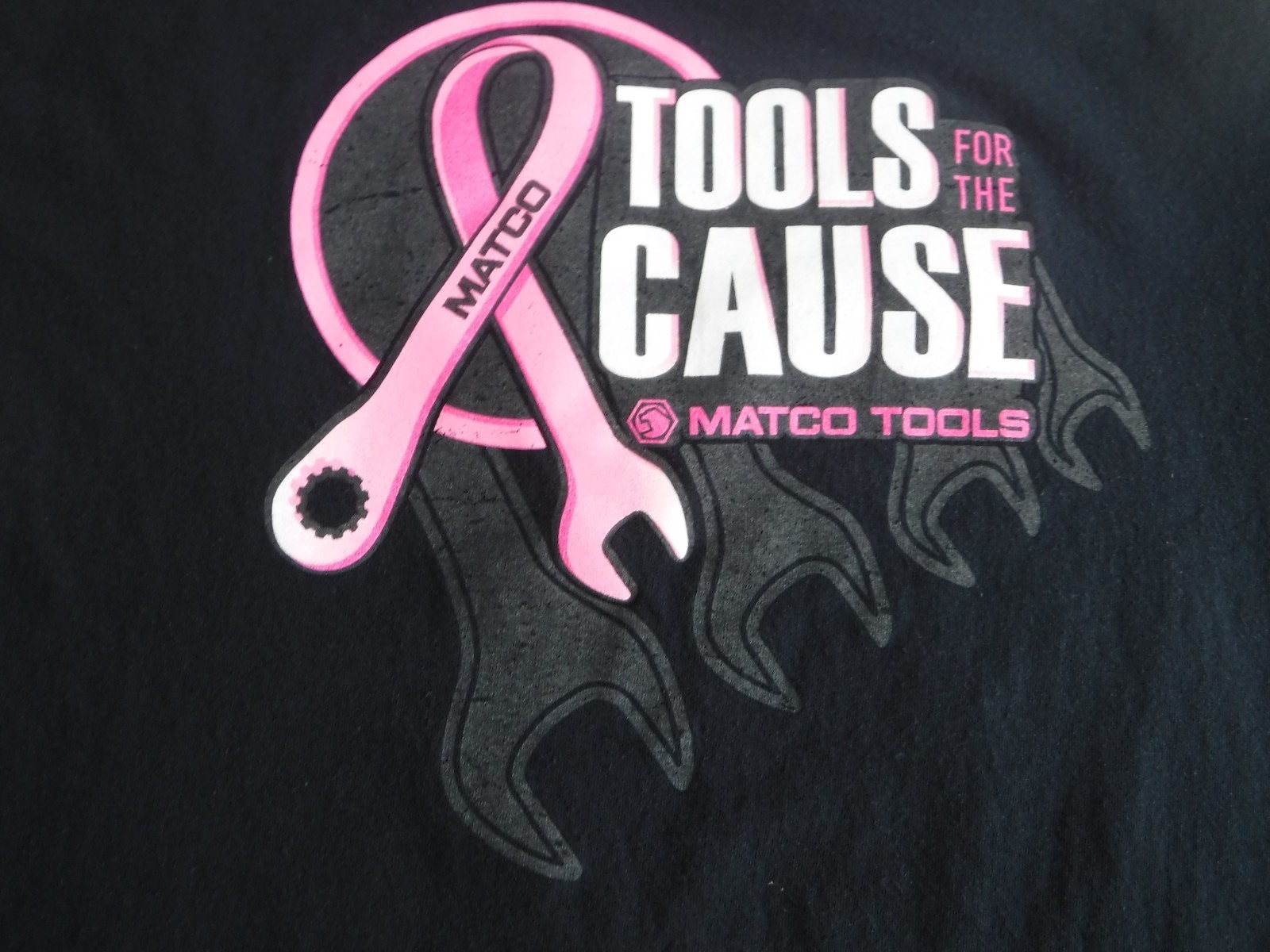 Matco Tools for the Cause Breast Cancer Awareness Black Unisex Adult T Shirt L