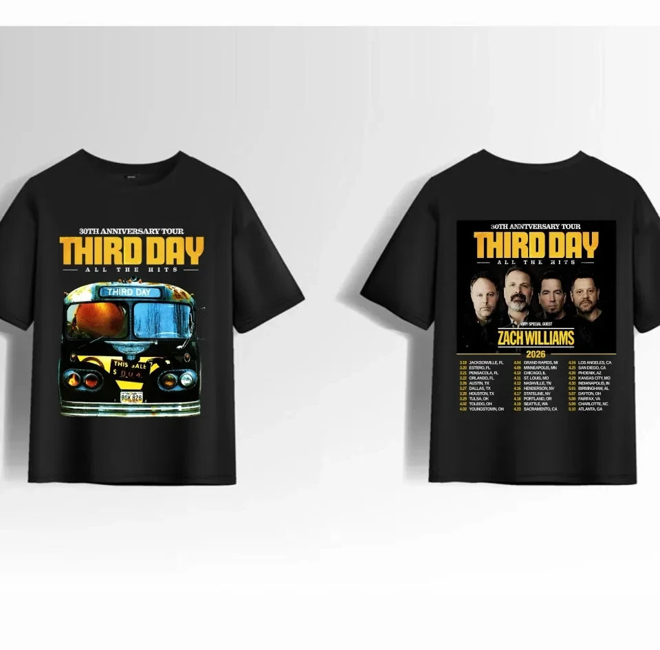 2 Sides Third Day 30Th Anniversary Tour 2026 Unisex T shirt BS1377