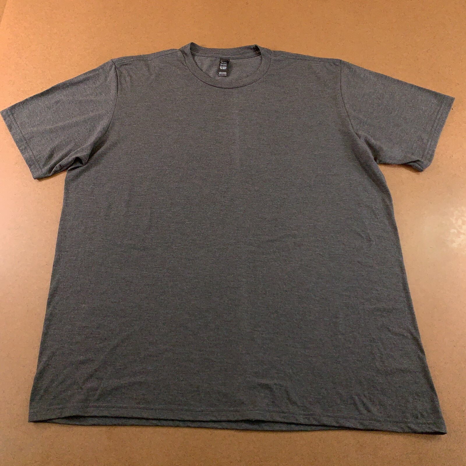 District Perfect Tri Mens 2XL Charcoal Heather Short Sleeve Crew Neck Tee New