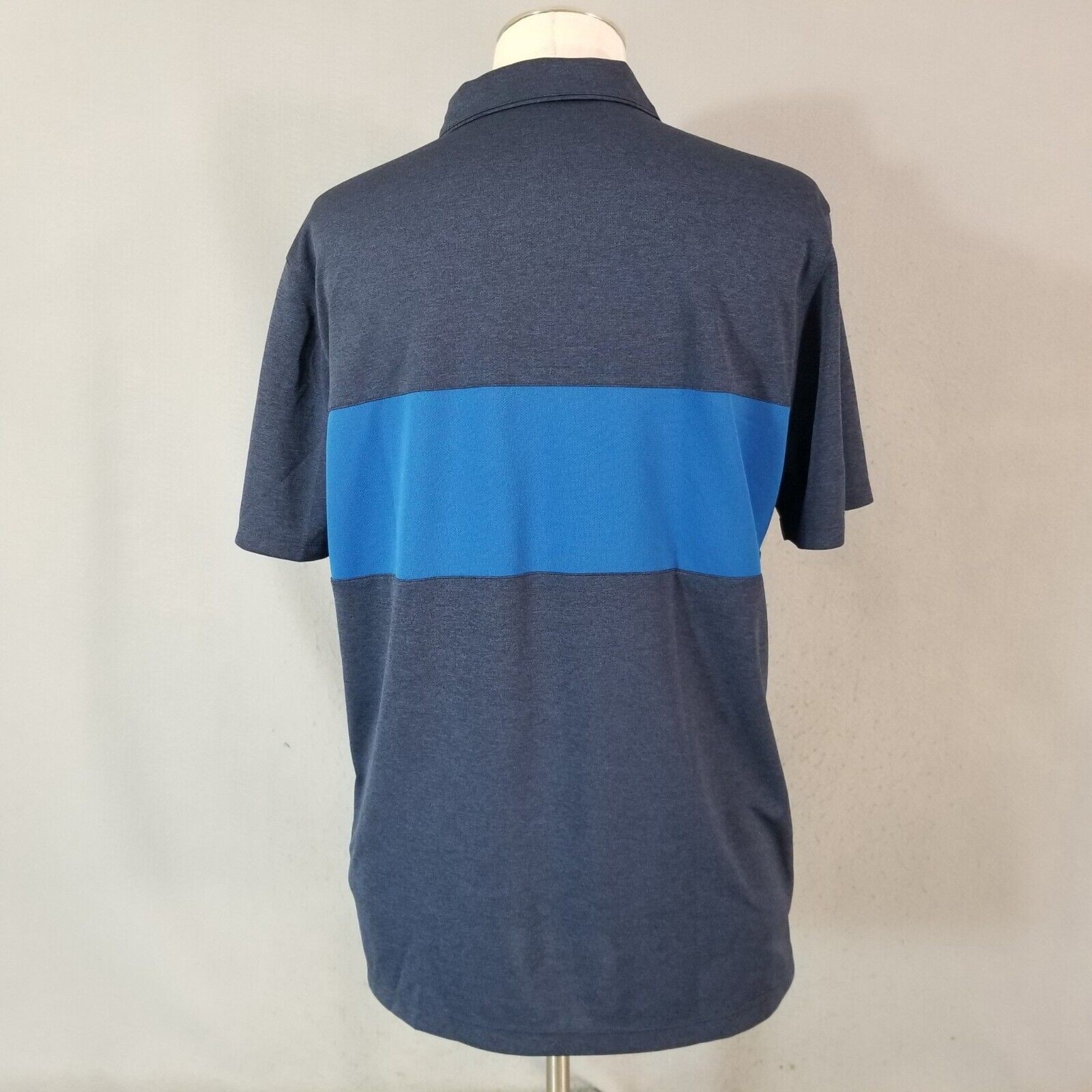 Nike golf polo shirt men’s large Blue short sleeve Dri-Fit Beau Rivage sports