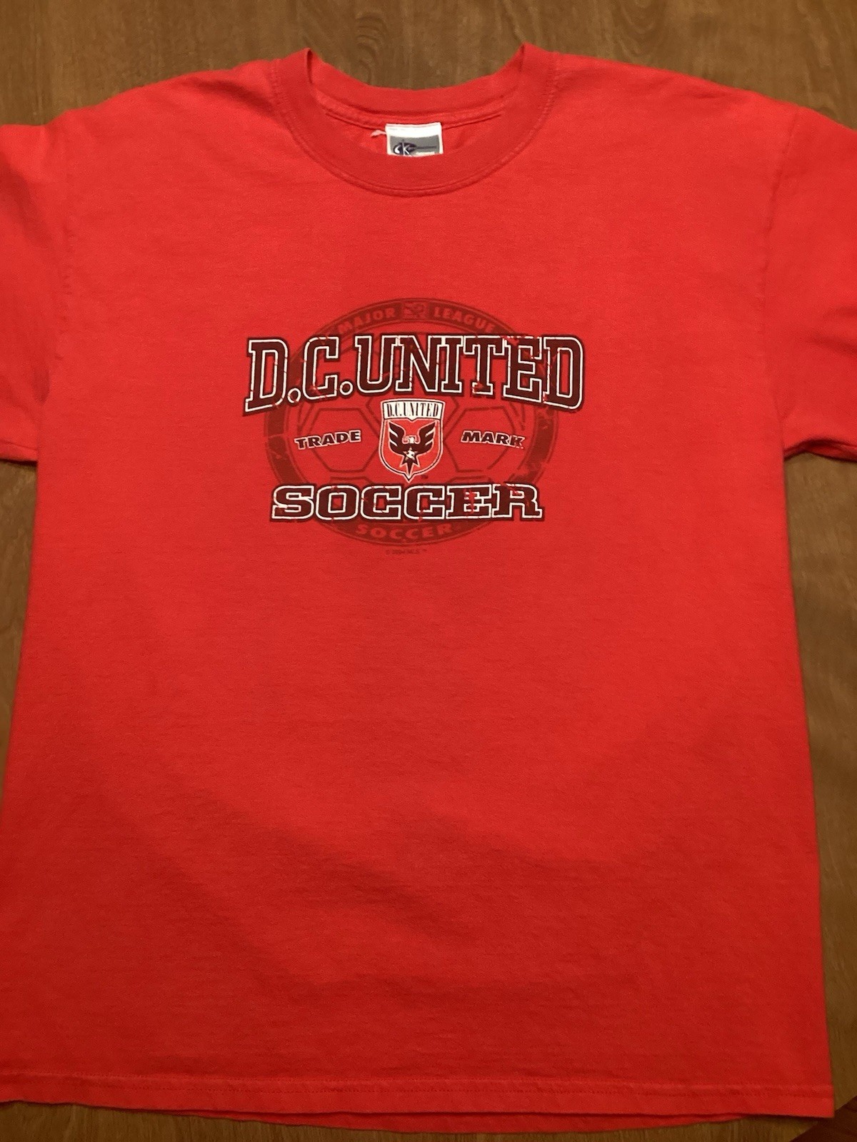 Vintage Y2K DC United MLS Soccer Shirt Size L Red