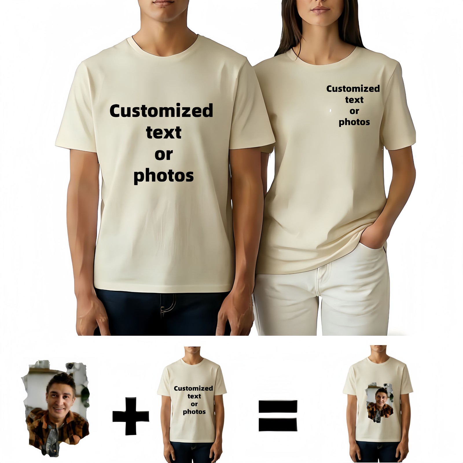 Custom Event Organizer T‑Shirt,Company Logo Front & Back Print Holiday Team Wear