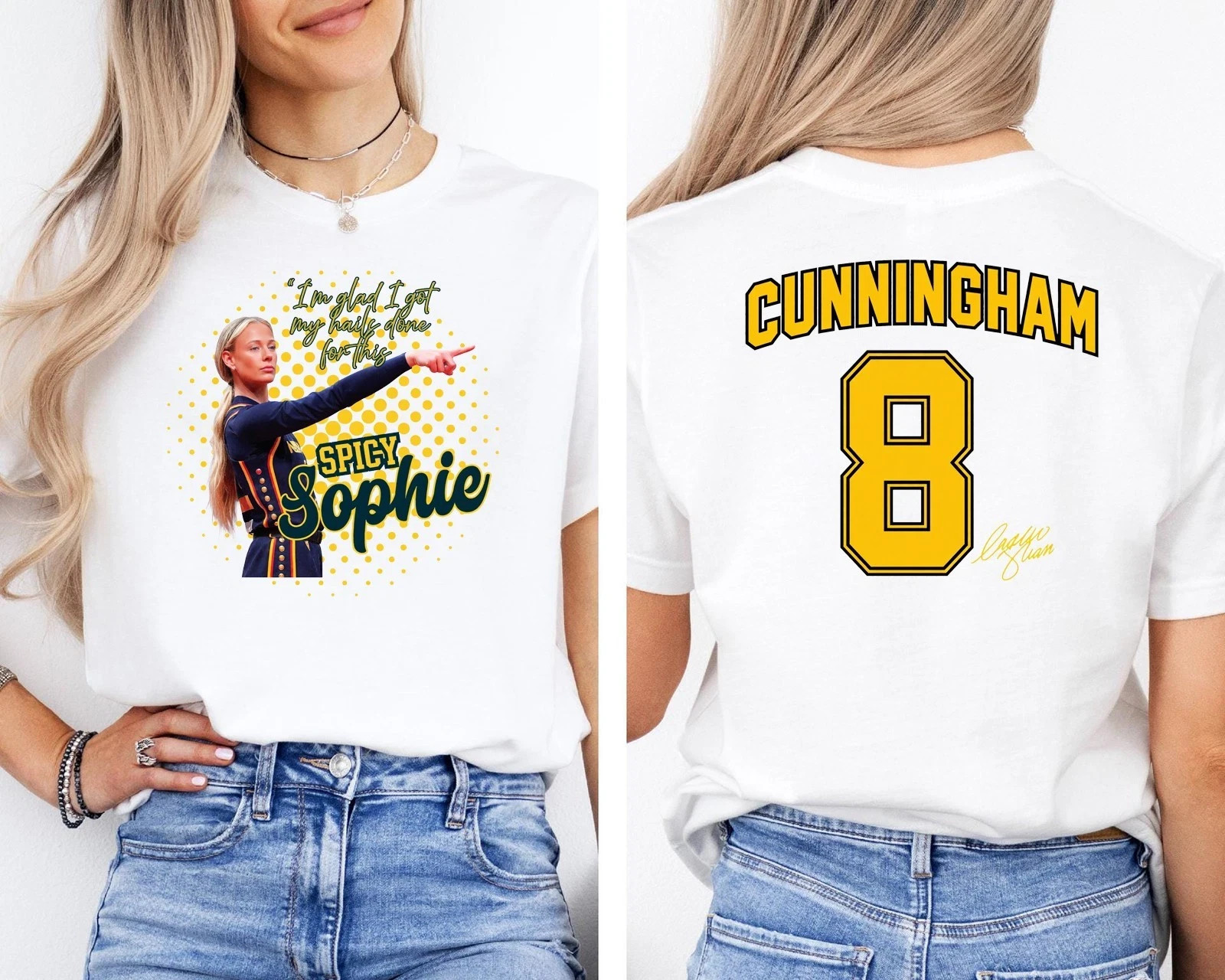 Sophie Cunningham Point God Basketball, Sophie Cunningham 8 Front & Back T-Shirt