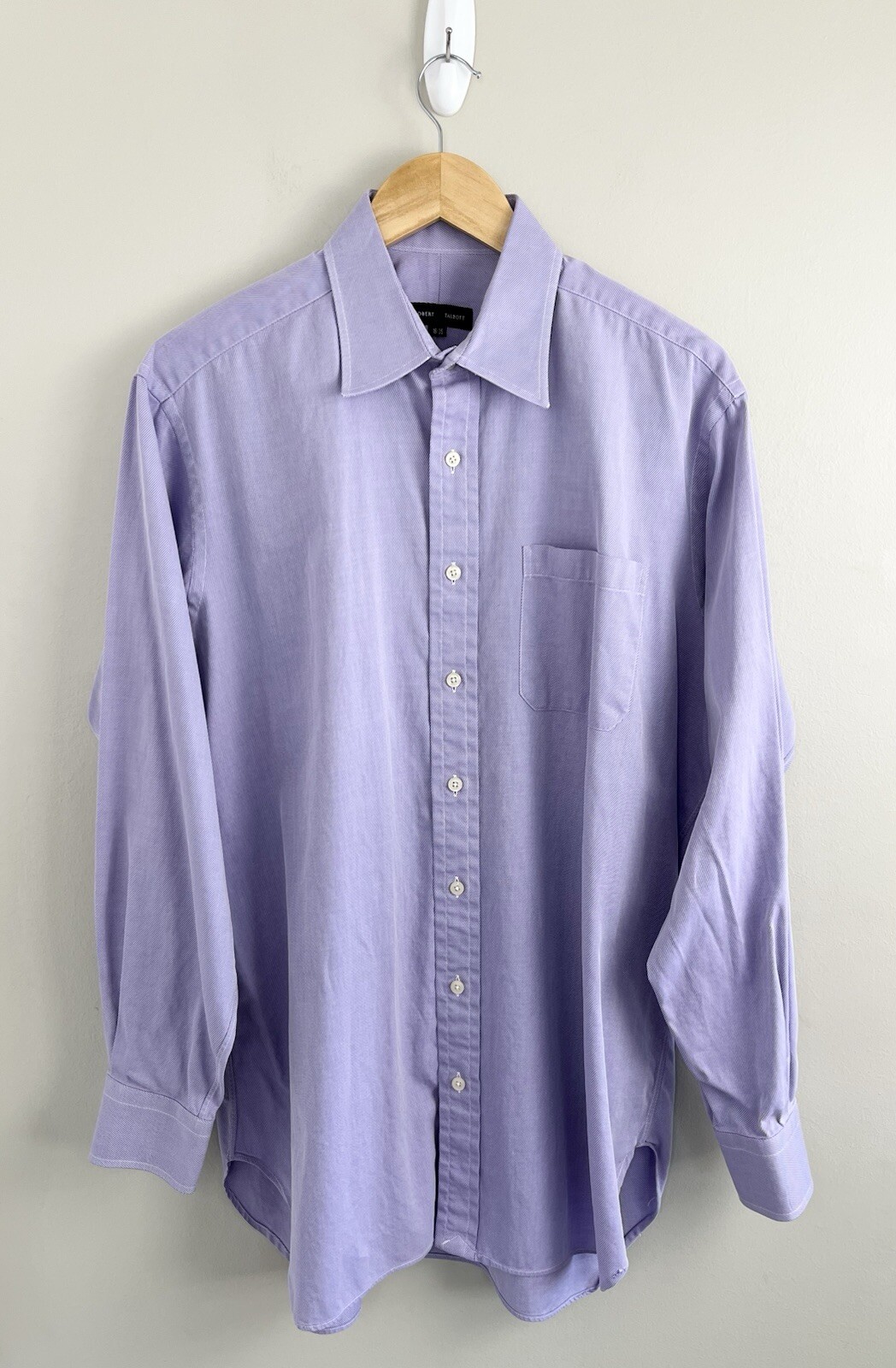 Robert Talbott Men’s Button Up Purple Long Sleeve Sz 16/35 Preppy Classic