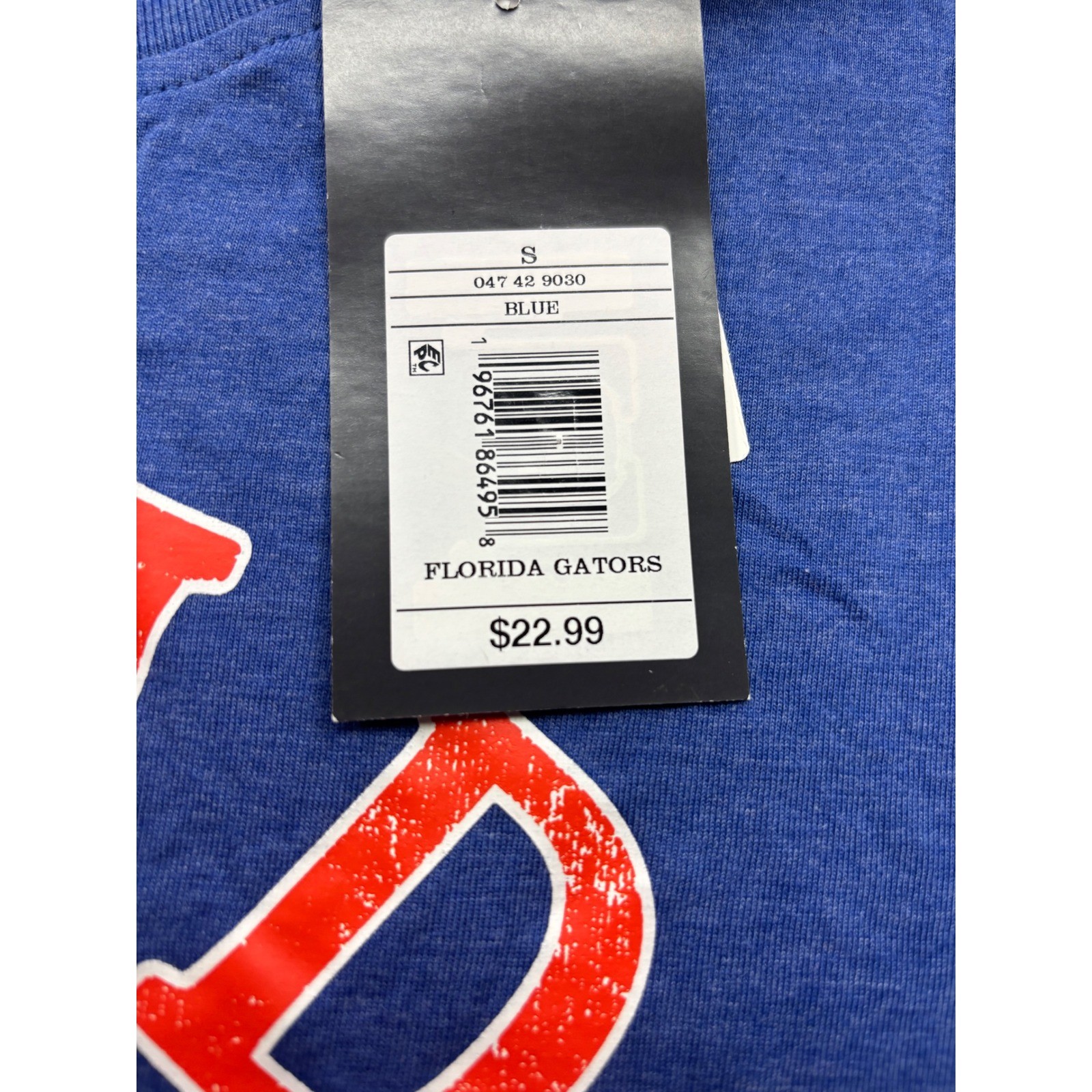 Florida Gators Mens Size S Blue Short Sleeve Football Helmet Graphic T Shirt