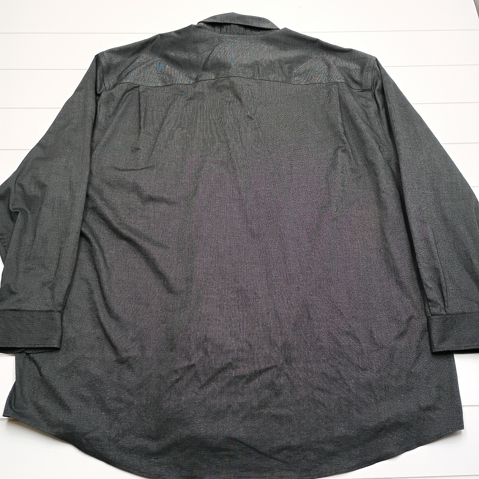 Cutter & Buck Easy Care Oxford Button Down Shirt Gray 4XT Big Tall Business