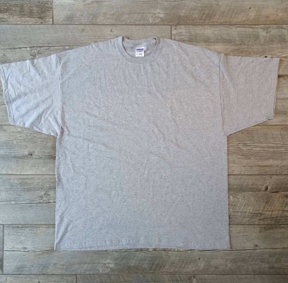 NW/OT Men’s GILDAN Crew Neck T-Shirt w/out Pocket Gray 3XL
