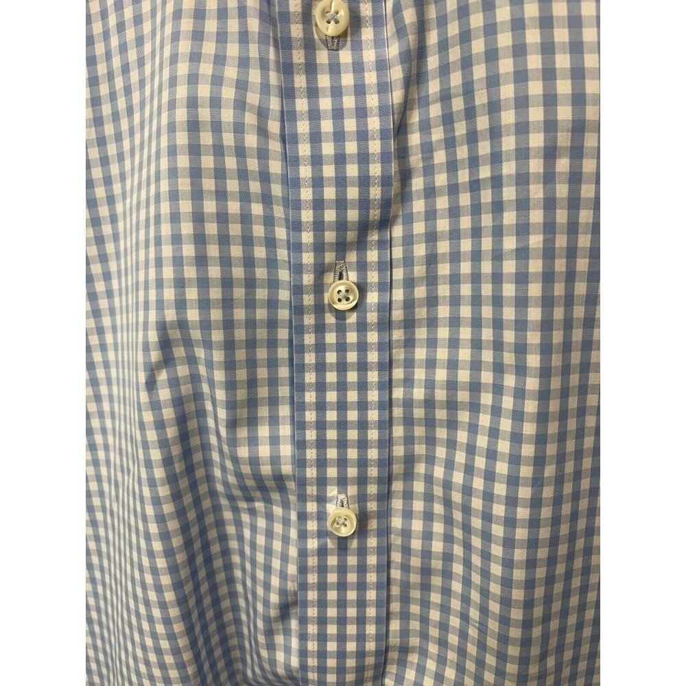 Knot Standard Mens Cotton LS Button Up Blue White Check Shirt Size XL