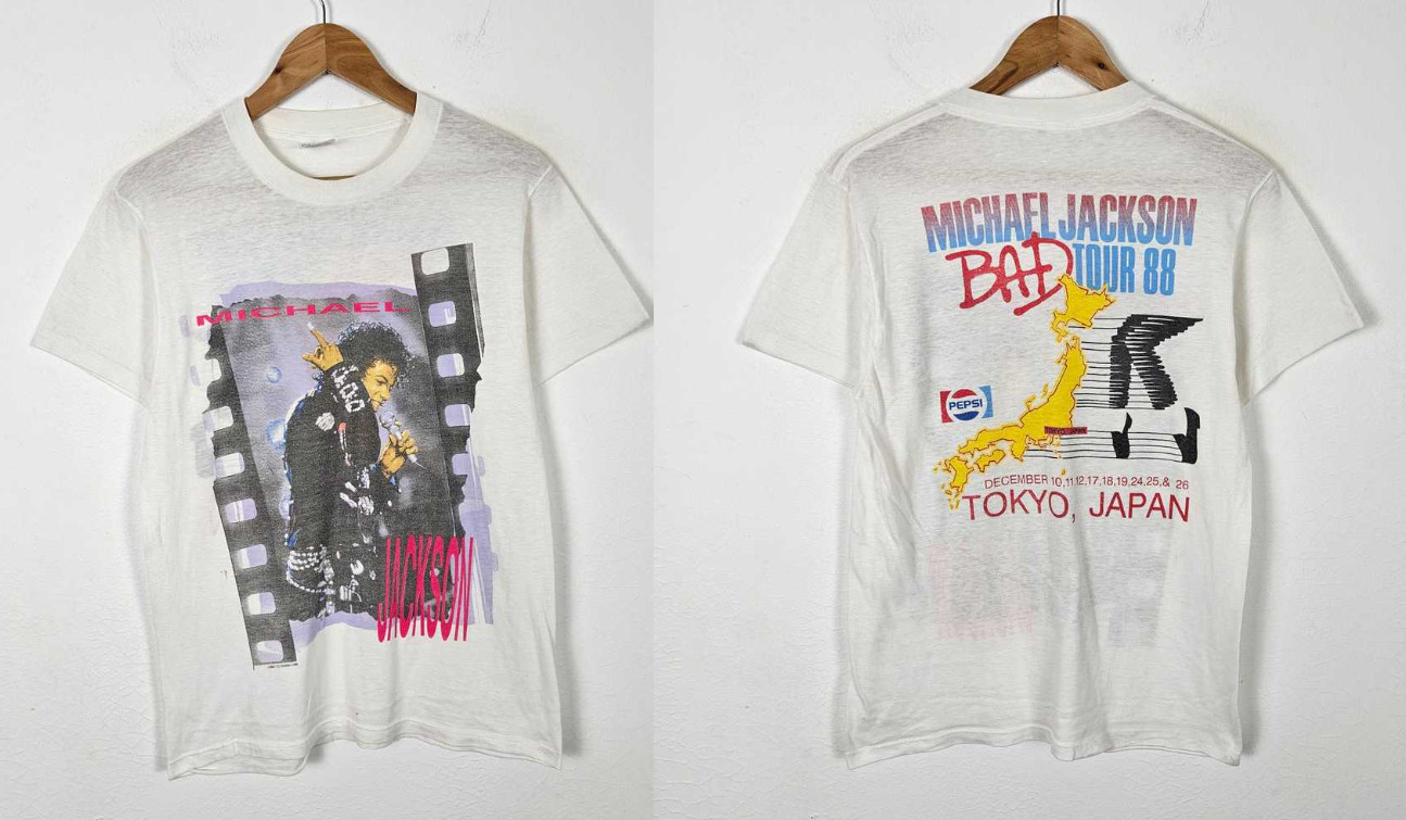 Band Tees Vintage 80s 1988 Michael Jackson Bad Pepsi Tour shirt S-5XL