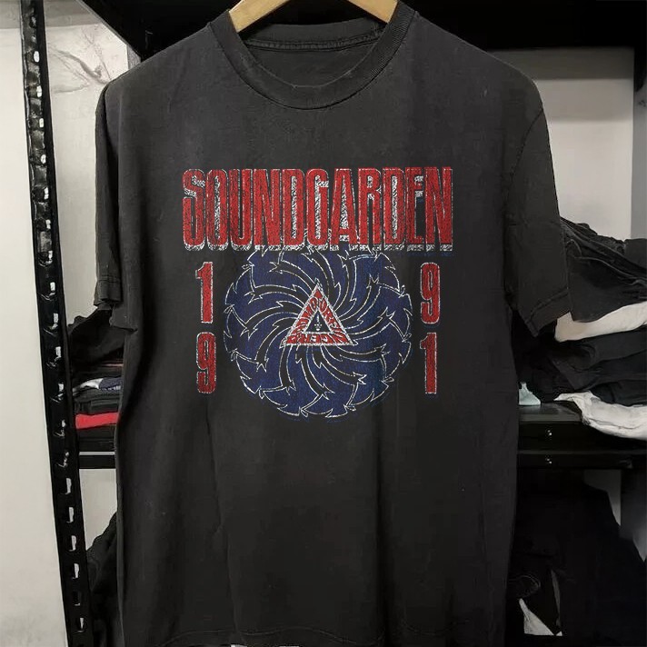 Soundgarden 1991 Soundgarden Graphic Unisex Black Cotton T-Shirt