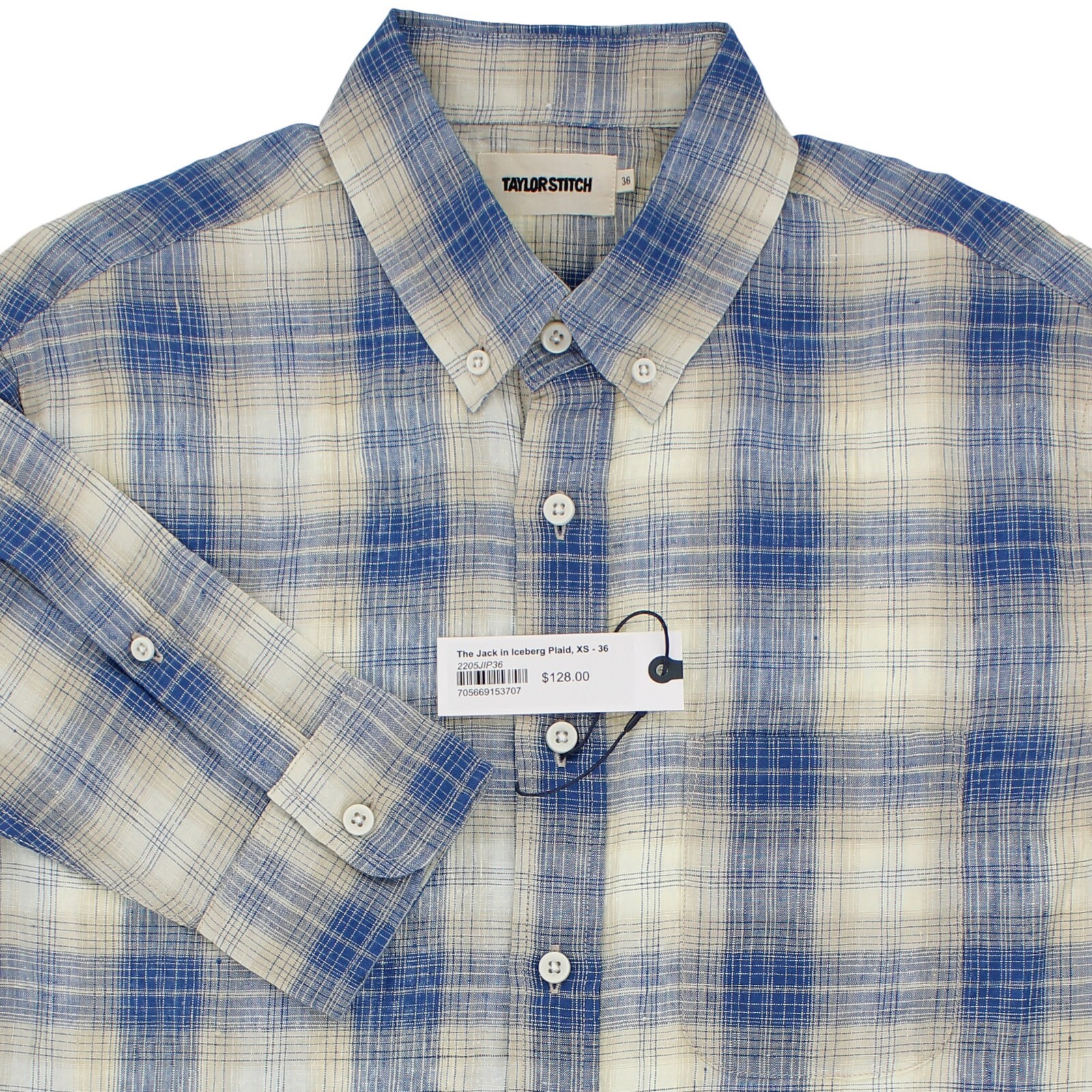 Taylor Stitch Men’s The Jack Shirt 100% Linen Soft Feel Oxford Button Down $128