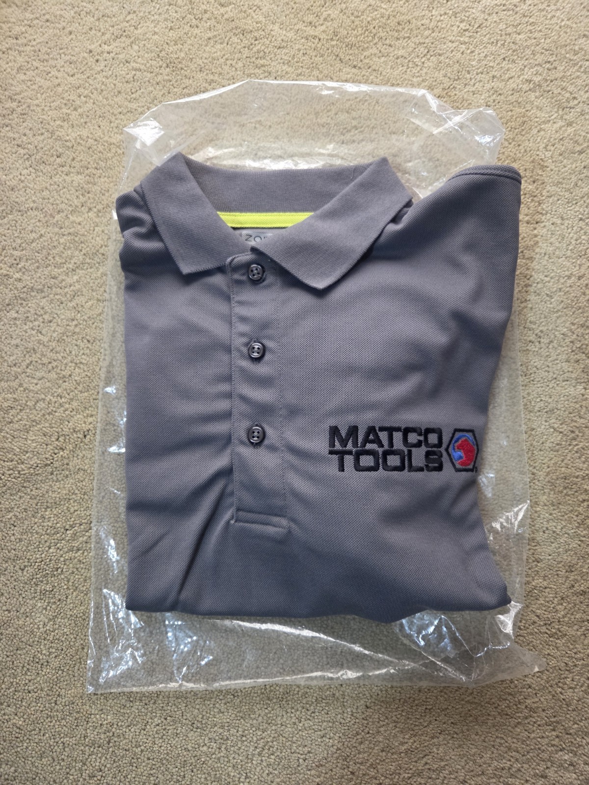 MATCO TOOLS GREY ADULT MEDIUM POLO SHIRT REVELX NEW!