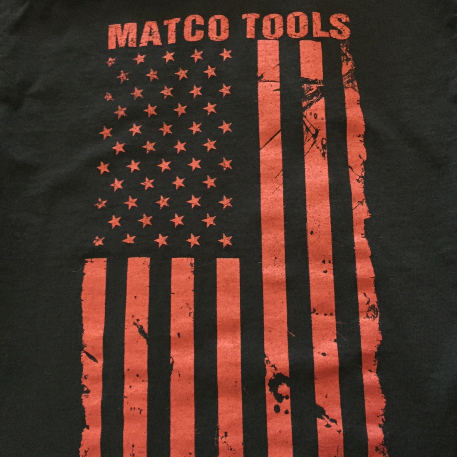 Matco Tools T-Shirt S Small Black Cotton American Flag Free Shipping