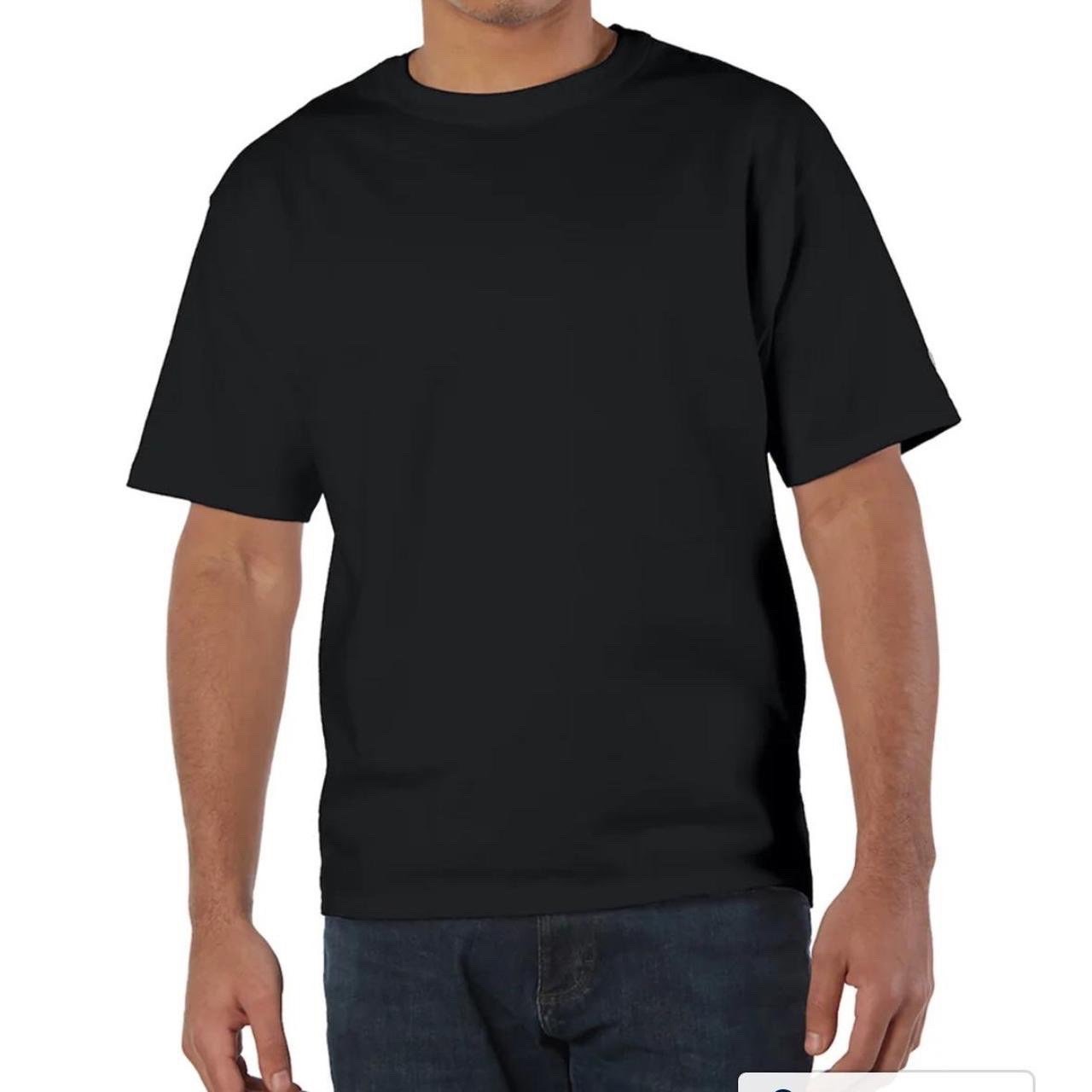 Champion T425 Men Crew Neck Short Sleeves T-Shirt – Medium Black