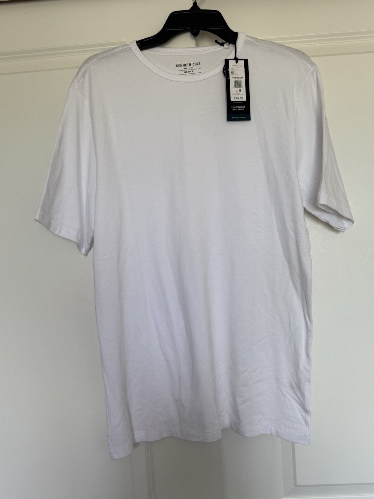 Kenneth Cole Medium Mobility Knit T-Shirt White Super Soft $49