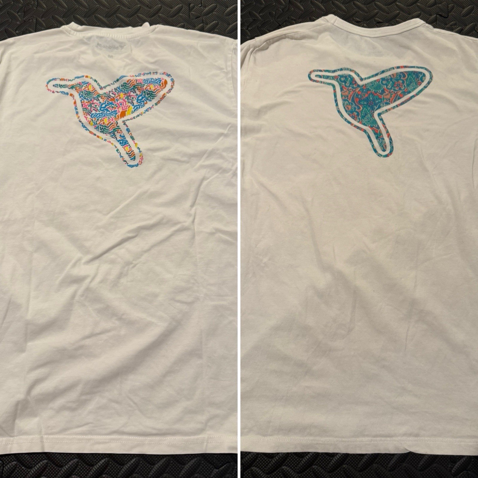 Lot of 2 Birddogs White Logo Pullover Crew Neck Cotton Tee Shirts Men Sz M/L