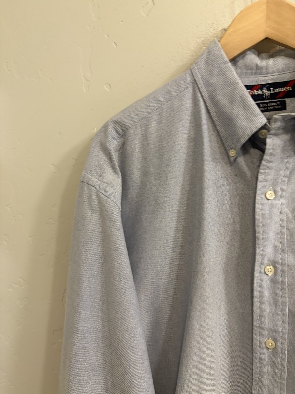 Ralph Lauren Men’s Size XL Tall Classic Fit Blue Oxford Button-Down Shirt