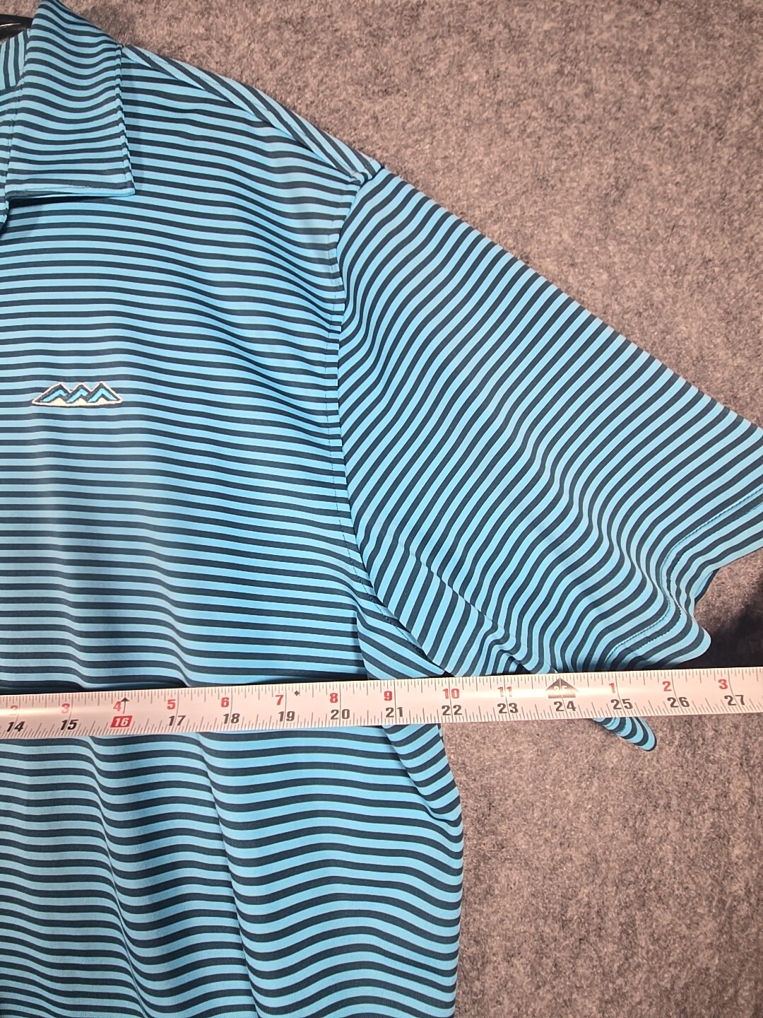 Peter Millar Summer Comfort Polo Shirt Mens Xl Blue Black Striped Golf