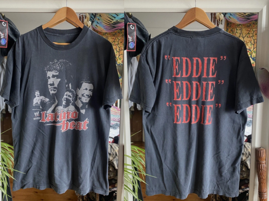 Vintage 2002 WWE Eddie Guerrero ‘Latino Heat’ Faded T Shirt – WWF – Wrestling