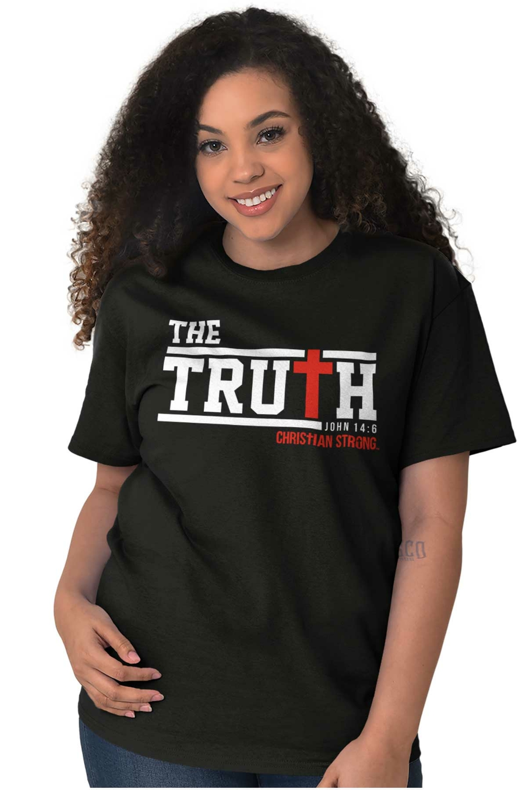 Truth Christian Strong Religious Lord God Womens or Mens Crewneck T Shirt Tee